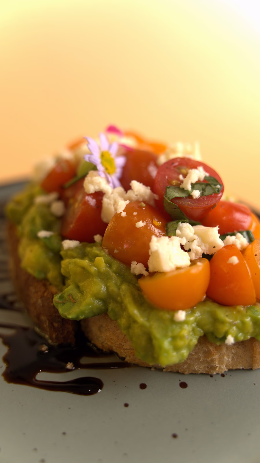 Avocado toast and a smoothie at The Bowl Spot