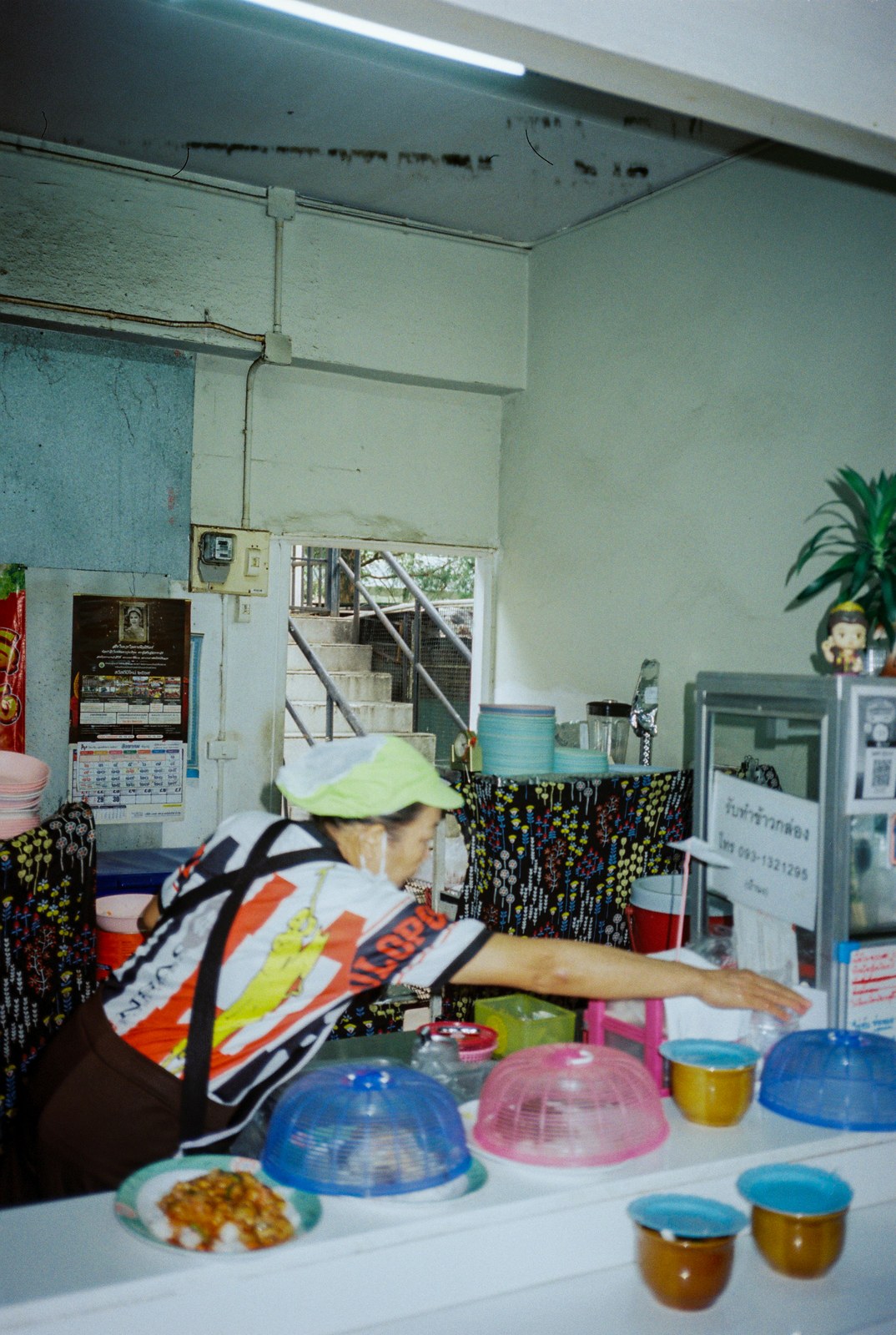 A noodle stall's counter